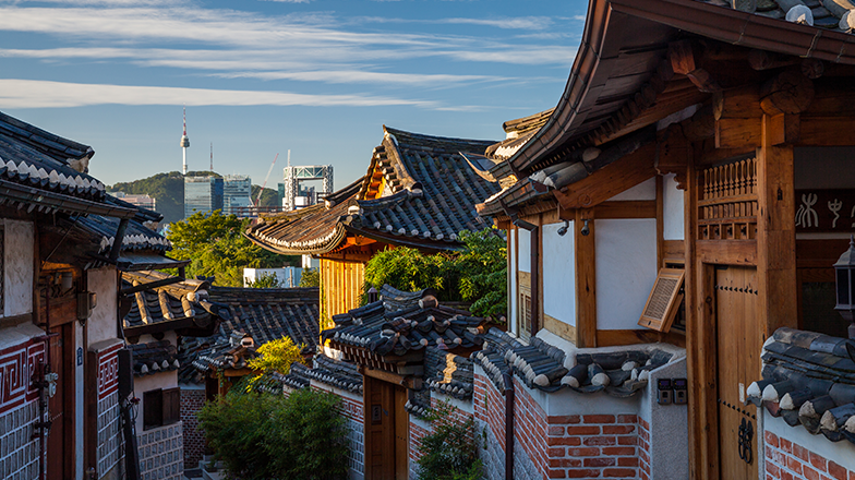 한국 서촌 한옥마을 사진